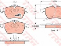 Placute frana OPEL ASTRA G hatchback F48 F08 TRW GDB1342