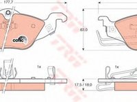 Placute frana OPEL ASTRA G hatchback F48 F08 TRW GDB1351