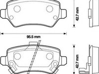 Placute frana OPEL ASTRA G hatchback F48 F08 JURID 573122J