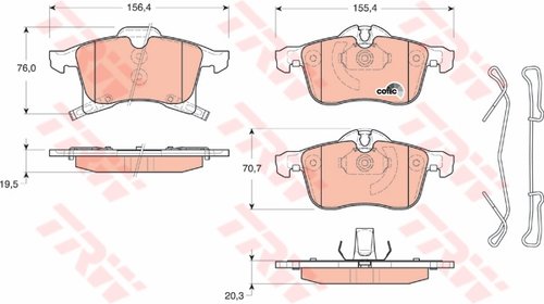 Placute frana Opel Astra H--- COD: GDB1668 TR