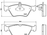 Placute frana Opel Calibra A (85), Omega A, Omega B, Vectra A (86, 87), Saab 900 1 Cabriolet, 900 2 SRLine parte montare : Punte fata