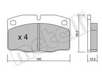 Placute frana OPEL CORSA A hatchback 93 94 98 99 METELLI 2200440