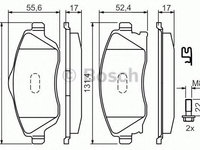 Placute frana OPEL CORSA C caroserie (F08, W5L) (2000 - 2016) Bosch 0 986 424 527