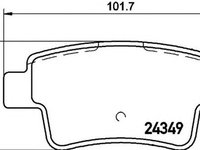 Placute frana OPEL CORSA D Van HELLA 8DB355015861