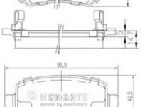 Placute frana OPEL MERIVA (2003 - 2010) NIPPARTS N3610310