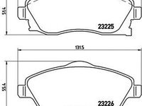 Placute frana OPEL MERIVA BREMBO P59036