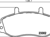 Placute frana Opel Movano Combi (J9), Renault Master 2 (Jd) SRLine parte montare : Punte fata