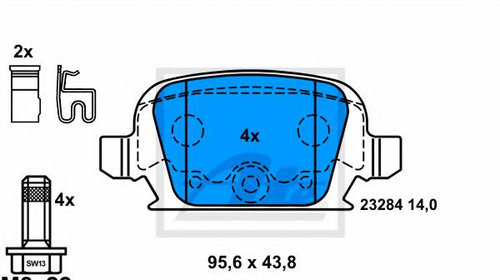 Placute frana OPEL TIGRA TwinTop (2004 - 2016