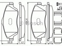 Placute frana OPEL TIGRA TwinTop (2004 - 2016) Bosch 0 986 494 625