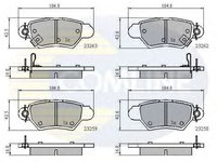 Placute frana OPEL ZAFIRA A (F75_) (1999 - 2005) COMLINE CBP3750