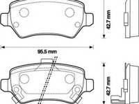 Placute frana OPEL ZAFIRA A (F75_) (1999 - 2005) JURID 573122J