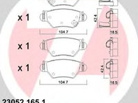 Placute frana OPEL ZAFIRA A (F75_) (1999 - 2005) ZIMMERMANN 23052.165.1