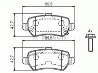 Placute frana OPEL ZAFIRA A F75 BOSCH 0986424646