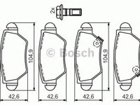 Placute frana OPEL ZAFIRA A F75 BOSCH 0986494014