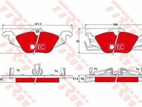 Placute frana OPEL ZAFIRA A F75 TRW GDB1351DTE