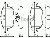 Placute frana OPEL ZAFIRA B A05 BOSCH 0986494044