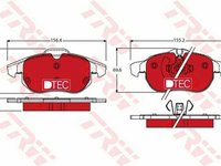 Placute frana OPEL ZAFIRA B A05 TRW GDB1613DTE