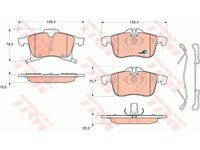 Placute frana Opel Zafira B, Meriva, Meriva B, Corsa D, Corsa C, Combo, Astra J, Astra H, Astra G, TRW