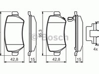 Placute frana OPEL ZAFIRA B Van (2005 - 2016) Bosch 0 986 494 654