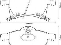 Placute frana OPEL ZAFIRA B Van (2005 - 2016) JURID 571975J