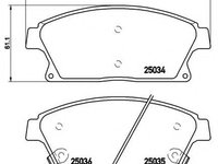 Placute frana OPEL ZAFIRA TOURER C (P12) (2011 - 2016) BREMBO P 59 077