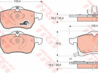 Placute frana OPEL ZAFIRA TOURER C (P12) (2011 - 2016) TRW GDB1350