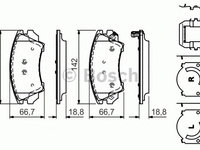 Placute frana OPEL ZAFIRA TOURER C (P12) (2011 - 2016) Bosch 0 986 494 609