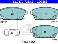 Placute frana OPEL ZAFIRA TOURER C (P12) (2011 - 2016) ATE 13.0470-7263.2