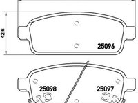 Placute frana OPEL ZAFIRA TOURER C P12 BREMBO P59080