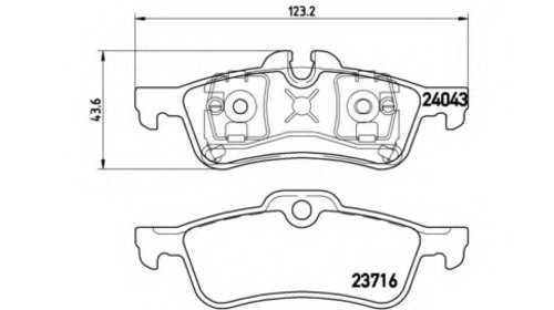 Placute frana P 06 032 BREMBO