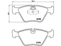 Placute frana P 06 043 BREMBO pentru Rover 75 Bmw X3 Bmw Seria 3 Bmw Z4