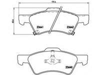 Placute frana P 11 015 BREMBO