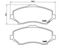 Placute frana P 11 025 BREMBO pentru Fiat Freemont