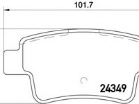 Placute frana P 23 104 BREMBO pentru Fiat Punto