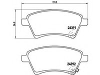 Placute frana P 23 105 BREMBO pentru Fiat Sedici