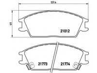 Placute frana P 30 024 BREMBO pentru Hyundai Accent Hyundai Excel Hyundai Pony Hyundai Elantra Hyundai Lantra Hyundai S Hyundai Verna Hyundai Click Hyundai Getz Hyundai Tb