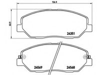 Placute frana P 30 036 BREMBO pentru Kia Sorento Hyundai Santa Hyundai Grand Hyundai Genesis