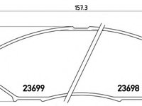 Placute frana P 56 058 BREMBO pentru Nissan Camiones Nissan Frontier Nissan Navara Nissan Murano Nissan Xterra Nissan Dualis Nissan Qashqai Nissan Armada Nissan Pathfinder Renault Koleos