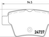 Placute frana P 61 100 BREMBO pentru Peugeot 207 Peugeot 307