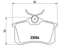 Placute frana P 68 024 BREMBO pentru Renault Megane Renault Gran Renault Fluence Renault Modus Renault ScEnic Renault Grand Renault Wind Renault Symbol Renault Thalia Renault Clio Renault Euro Nissan Note Renault Avantime