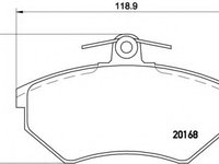 Placute frana P 85 011 BREMBO pentru Vw Golf Vw Passat Vw Corrado Vw Jetta Vw Vento Seat Toledo Vw Caddy Vw Panel Seat Inca Seat Cordoba Seat Ibiza Vw Polo