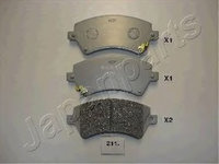 Placute frana PA-211AF JAPANPARTS pentru Toyota Corolla Toyota Runx Toyota Altis Toyota Axioaltis