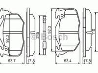 Placute frana PEUGEOT 106 I 1A 1C BOSCH 0986469860