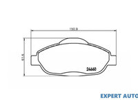 Placute frana Peugeot 3008 2009-2016 #2 0986494261