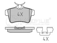 Placute frana PEUGEOT 3008 MEYLE 0252492217