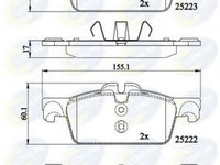 Placute frana PEUGEOT 508 SW (2010 - 2016) COMLINE CBP22195