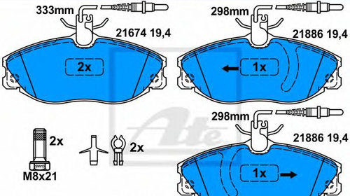 Placute frana PEUGEOT 607 (9D, 9U) (2000 - 20