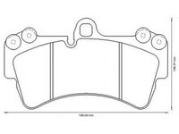 Placute frana PORSCHE CAYENNE (9PA, 955) (2002 - 2010) JURID 573282JC