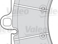 Placute frana PORSCHE CAYENNE (9PA, 955) (2002 - 2010) VALEO 598656