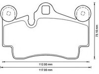 Placute frana PORSCHE CAYENNE (9PA, 955) (2002 - 2010) JURID 573227JC